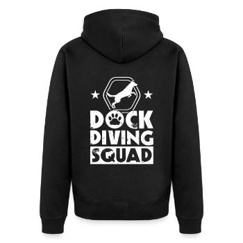 Dock dive squad - Unisex Premium Organic Zip Hoodie - black - Back - Nico (187cm)