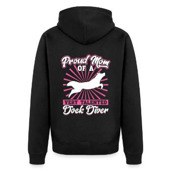 Fière maman d’un plongeur de quai très talentueux - Veste à capuche bio Premium Unisexe - noir - Dos - Nico (187cm)