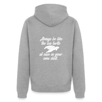 Tortue Tortue Sea Créatures marines Cadeau - Veste à capuche bio Premium Unisexe - gris chiné - Dos - Nico (187cm)
