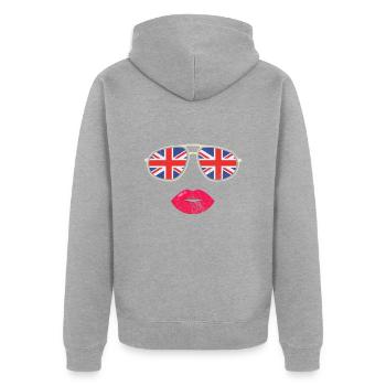 Royaume-Uni - Veste à capuche bio Premium Unisexe - gris chiné - Dos - Nico (187cm)