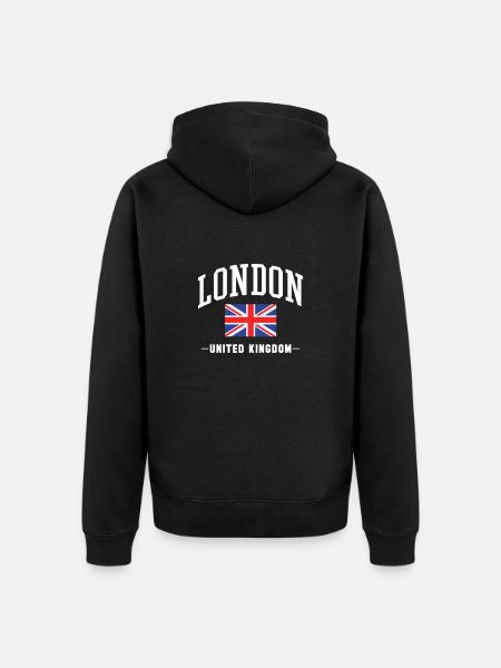 Londres - Veste à capuche bio Premium Unisexe - noir