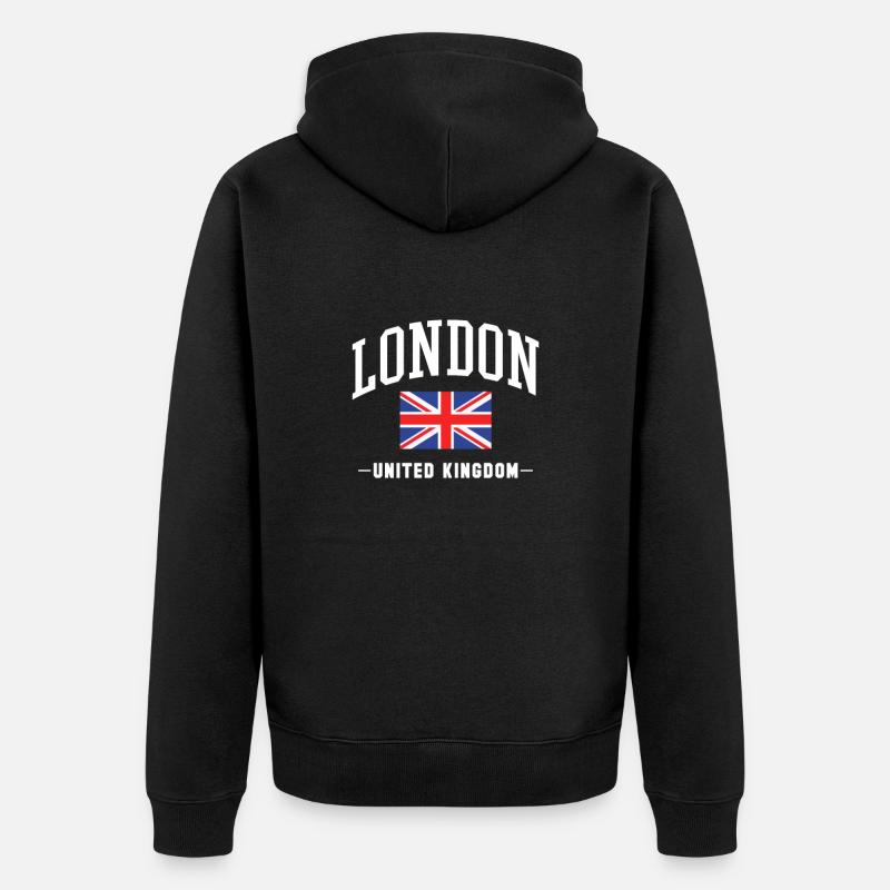 Londres - Veste à capuche bio Premium Unisexe - noir