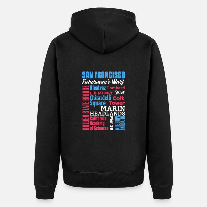San Francisco - Veste à capuche bio Premium Unisexe - noir
