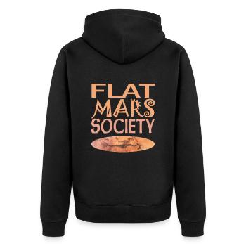 Société Flat Mars - Veste à capuche bio Premium Unisexe - noir - Dos - Nico (187cm)