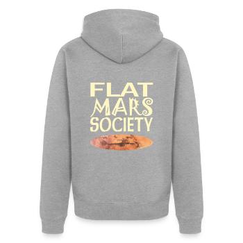 Société Flat Mars - Veste à capuche bio Premium Unisexe - gris chiné - Dos - Nico (187cm)