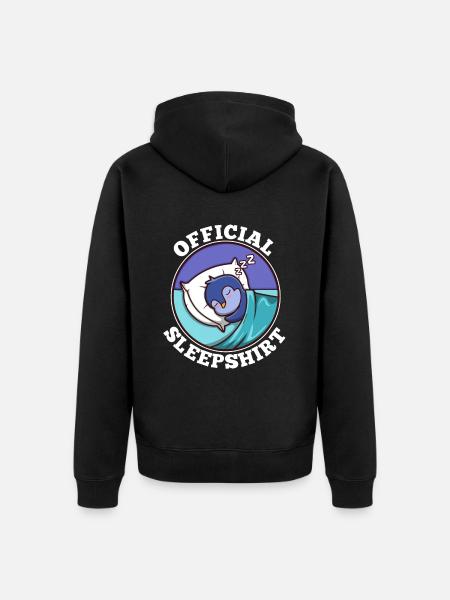 Official sleepshirt penguin - Unisex Premium Bio Zip Hoodie - Schwarz