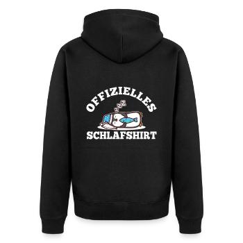 Chemise de couchage officielle Pingouin - Veste à capuche bio Premium Unisexe - noir - Dos - Nico (187cm)