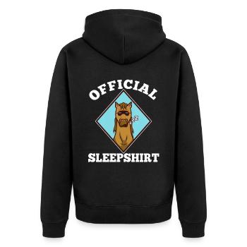 Chemise de nuit officielle Cheval - Veste à capuche bio Premium Unisexe - noir - Dos - Nico (187cm)