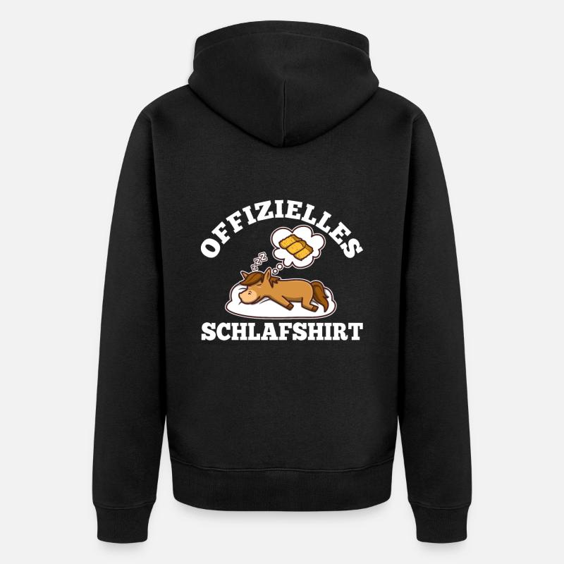 Chemise de couchage officielle Cheval - Veste à capuche bio Premium Unisexe - noir