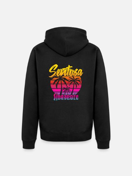 Sentosa Singapore - Unisex Premium Organic Zip Hoodie - black