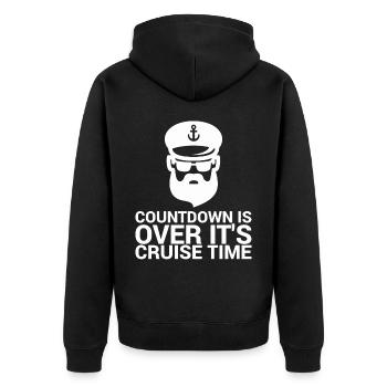 The countdown is over, it's cruise time - Unisex Premium Organic Zip Hoodie - black - Back - Nico (187cm)