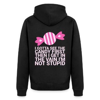 J’ai besoin du premier humour drôle pour les adultes - Veste à capuche bio Premium Unisexe - noir - Dos - Nico (187cm)