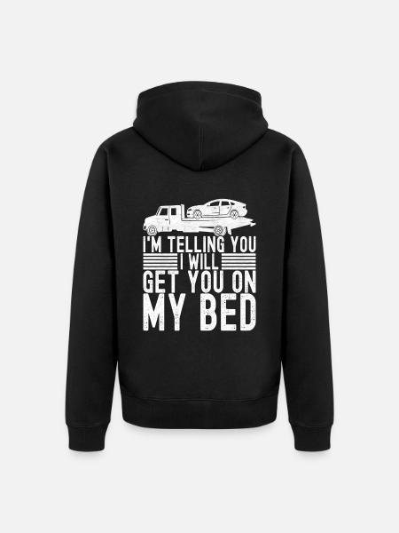 Abschleppwagen Abschleppdienst - Unisex Premium Bio Zip Hoodie - Schwarz