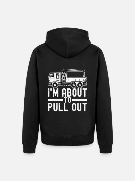 Abschleppwagen Abschleppdienst - Unisex Premium Bio Zip Hoodie - Schwarz