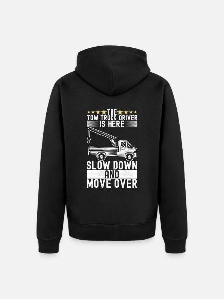 Abschleppwagen Abschleppdienst - Unisex Premium Bio Zip Hoodie - Schwarz