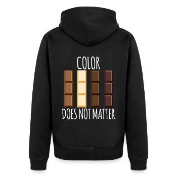 Chocolat - Veste à capuche bio Premium Unisexe - noir - Dos - Nico (187cm)