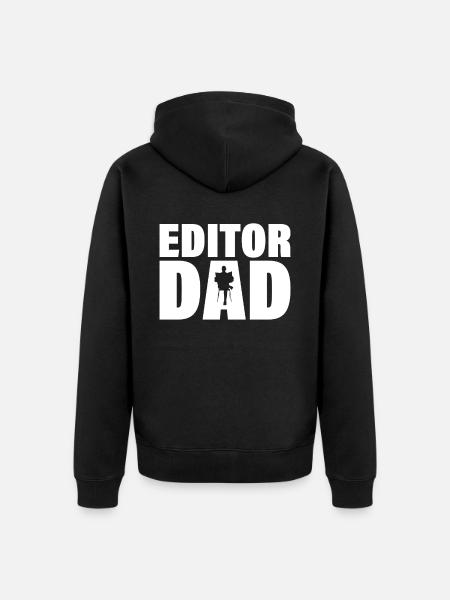 Job - Editor Father - Unisex Premium Organic Zip Hoodie - black
