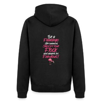 Flamant - Veste à capuche bio Premium Unisexe - noir - Dos - Nico (187cm)