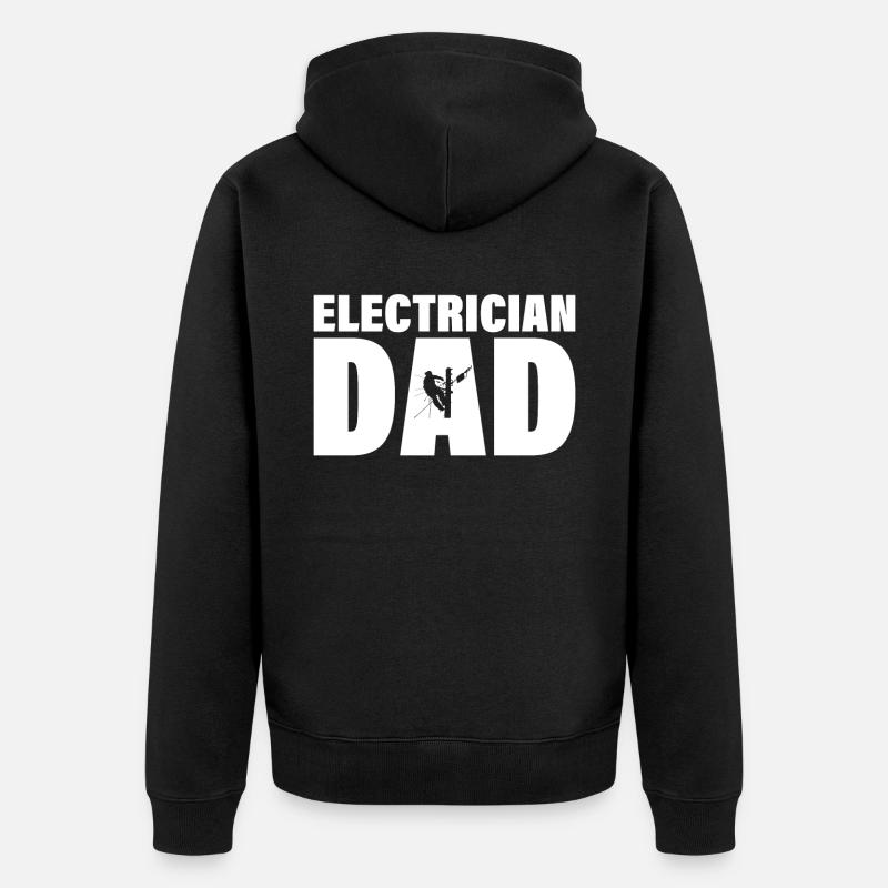 Emploi - Père électricien - Veste à capuche bio Premium Unisexe - noir