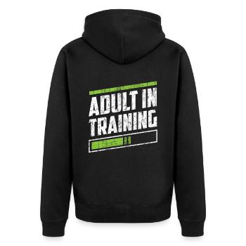 Adulte en éducation Anniversaire de l’adulte - Veste à capuche bio Premium Unisexe - noir - Dos - Nico (187cm)