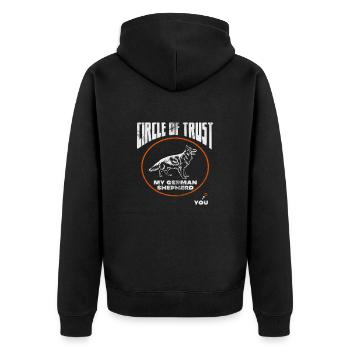 Chien de berger allemand Chiens de compagnie Cadeau - Veste à capuche bio Premium Unisexe - noir - Dos - Nico (187cm)