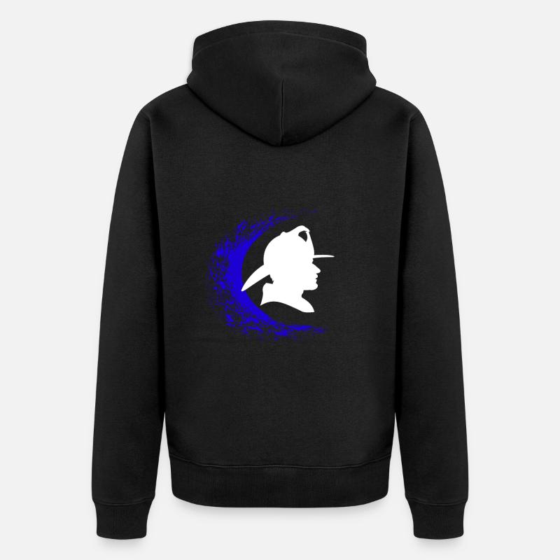 Pompier - Veste à capuche bio Premium Unisexe - noir