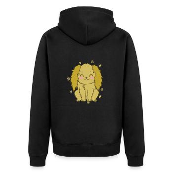 Cocker spaniel with beautiful ears pet - Unisex Premium Organic Zip Hoodie - black - Back - Nico (187cm)