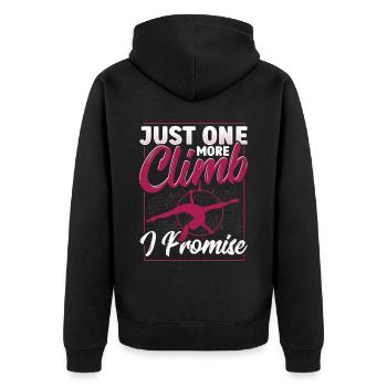 Aerial Silks Design Für Eine Luftakrobatin - Unisex Premium Bio Zip Hoodie - Schwarz - Hinten - Nico (187cm)