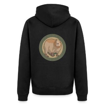 Capybara Capybaras Cadeau - Veste à capuche bio Premium Unisexe - noir - Dos - Nico (187cm)