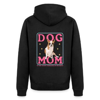 Chihuahua Mom Dog Owner Dog Mama Gift - Unisex Premium Organic Zip Hoodie - black - Back - Nico (187cm)
