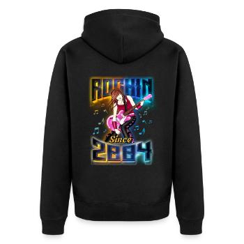 Rockin depuis 2004 Fan de musique rock 18e anniversaire - Veste à capuche bio Premium Unisexe - noir - Dos - Nico (187cm)