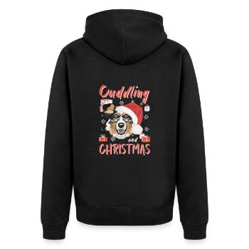 Berger australien Joyeux Noël - Veste à capuche bio Premium Unisexe - noir - Dos - Nico (187cm)