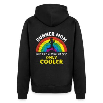 Drôle de coureur Maman Marathon Courir pour Femme Cool - Veste à capuche bio Premium Unisexe - noir - Dos - Nico (187cm)