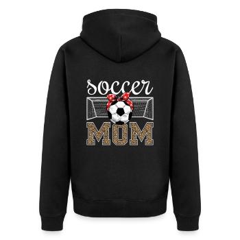 Maman de soccer - Veste à capuche bio Premium Unisexe - noir - Dos - Nico (187cm)