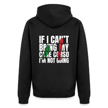 This Girl Loves Her Cane Corso - Unisex Premium Organic Zip Hoodie - black - Back - Nico (187cm)