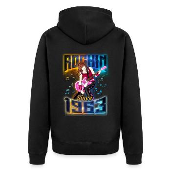Rockin depuis 1963 Fan de musique rock 59e anniversaire - Veste à capuche bio Premium Unisexe - noir - Dos - Nico (187cm)