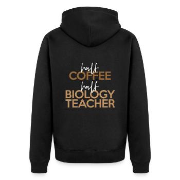 Professeur de biologie du demi-café - Veste à capuche bio Premium Unisexe - noir - Dos - Nico (187cm)
