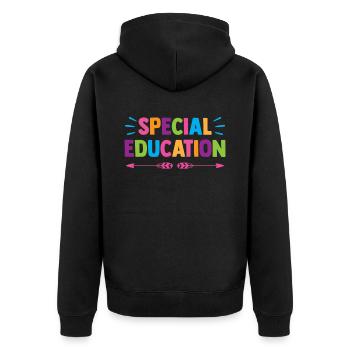 Special Education Teachers Special Education Profession - Unisex Premium Organic Zip Hoodie - black - Back - Nico (187cm)