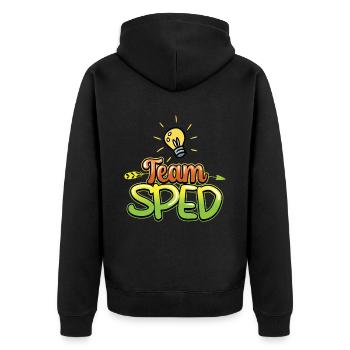 Team Special Education Special Education Teacher Profession - Unisex Premium Organic Zip Hoodie - black - Back - Nico (187cm)