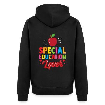 Amoureux de l’éducation spécialisée Enseignants Éducation spécialisée - Veste à capuche bio Premium Unisexe - noir - Dos - Nico (187cm)