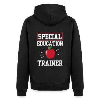 Formateur en éducation spécialisée Enseignant Éducation spécialisée - Veste à capuche bio Premium Unisexe - noir - Dos - Nico (187cm)