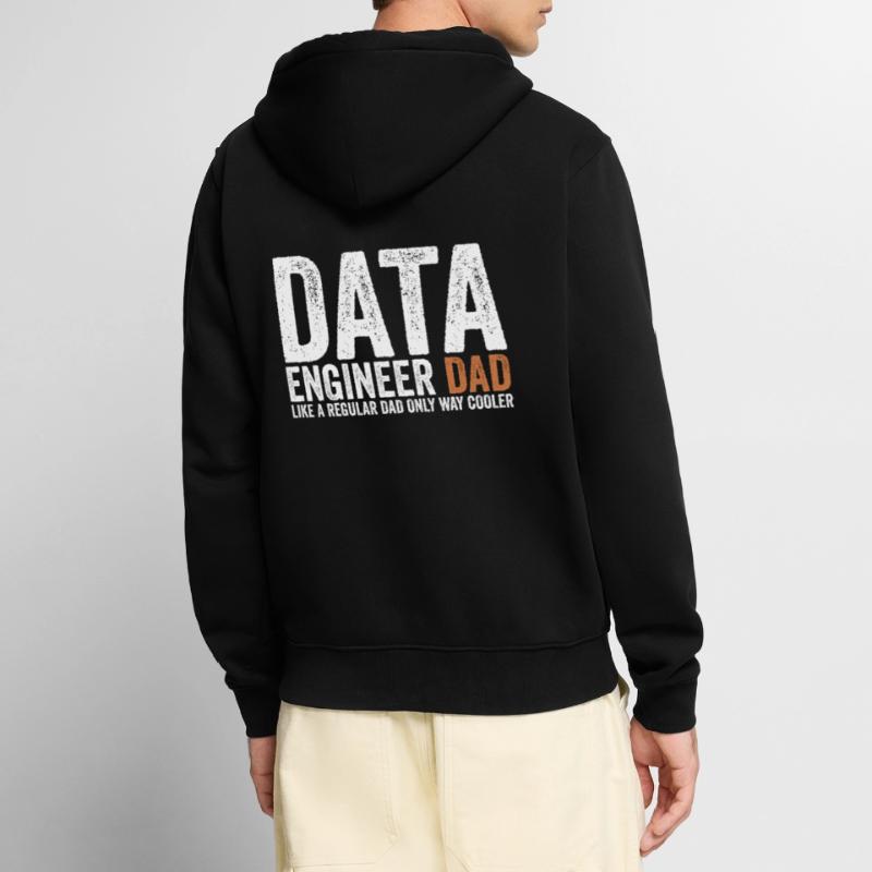 Papa - Data Engineer Unisex Premium Organic Zip Hoodie