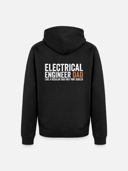 Papa - Electrical Engineer - Unisex Premium Organic Zip Hoodie - black
