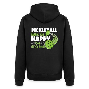 Pickleball Le pickleball me fait - Veste à capuche bio Premium Unisexe - noir - Dos - Nico (187cm)