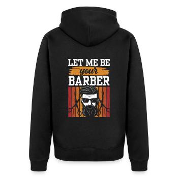 Laissez-moi être votre salon de coiffure - Veste à capuche bio Premium Unisexe - noir - Dos - Nico (187cm)