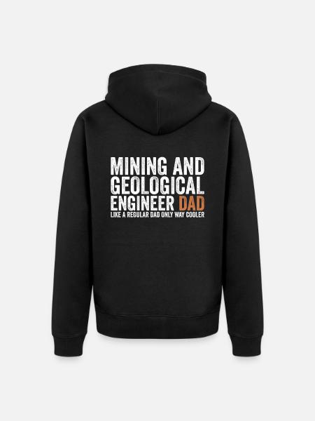 Father - Geological mining engineer - Unisex Premium Organic Zip Hoodie - black