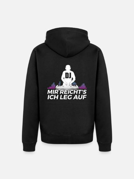 DJ Auftritt Auflegen - Unisex Premium Bio Zip Hoodie - Schwarz