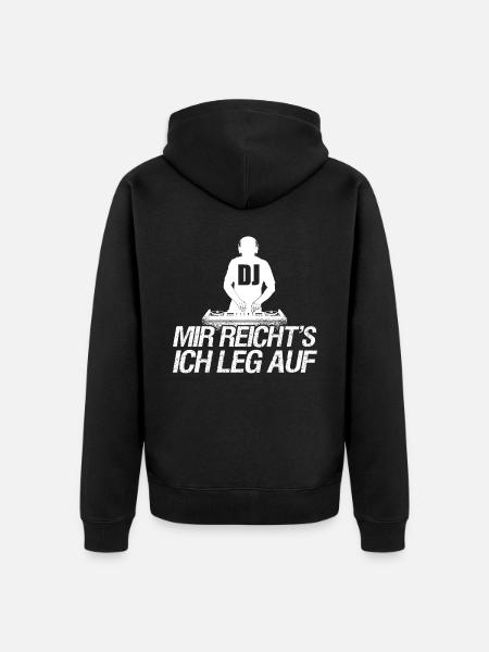 DJ Auftritt Auflegen - Unisex Premium Bio Zip Hoodie - Schwarz