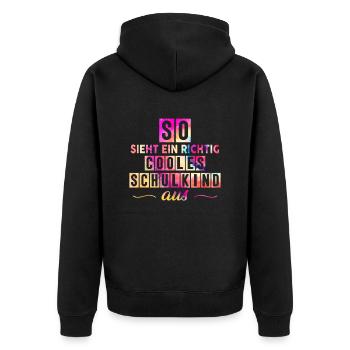 Voici à quoi ressemble un écolier vraiment cool - Veste à capuche bio Premium Unisexe - noir - Dos - Nico (187cm)