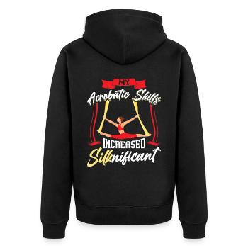 Mes compétences acrobatiques ont augmenté SILKnificant - Veste à capuche bio Premium Unisexe - noir - Dos - Nico (187cm)